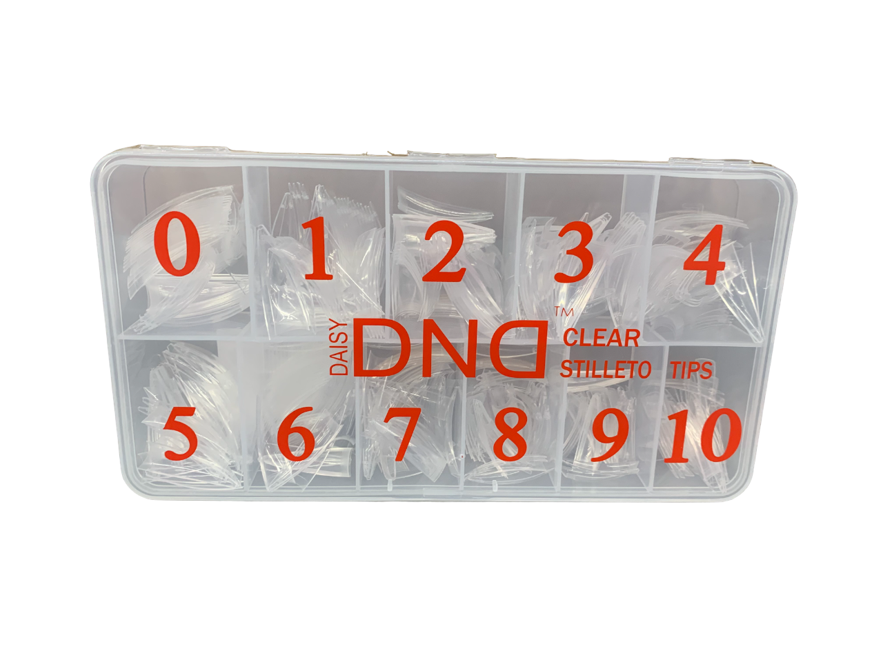 DND Stilleto Clear Tip Box